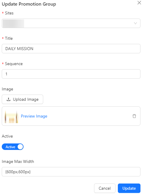 Create Edit Promotion Group Image