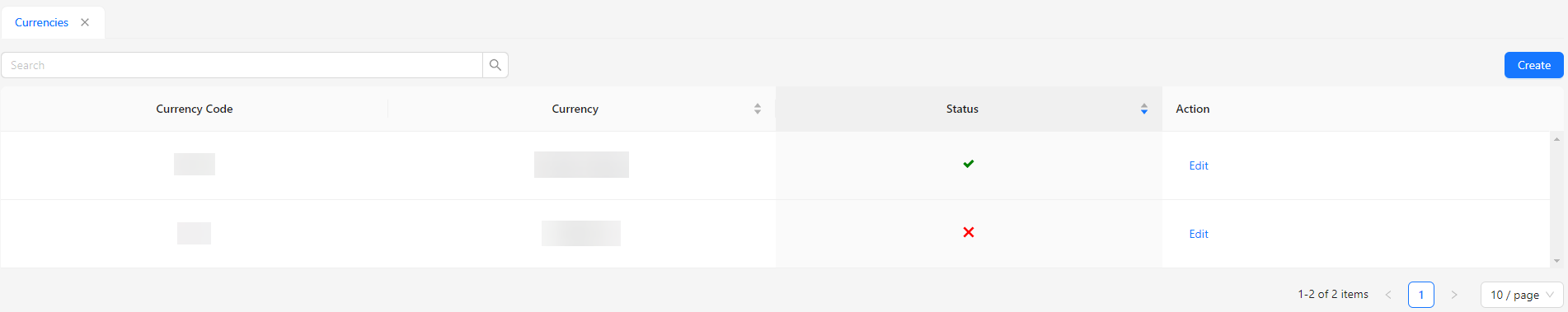 View Currencies Image