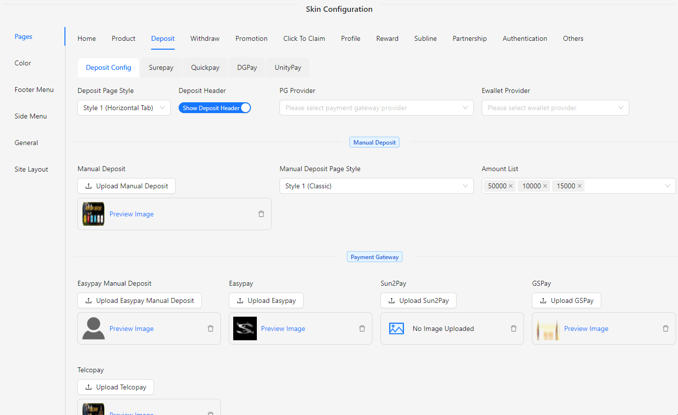 Deposit Config Image