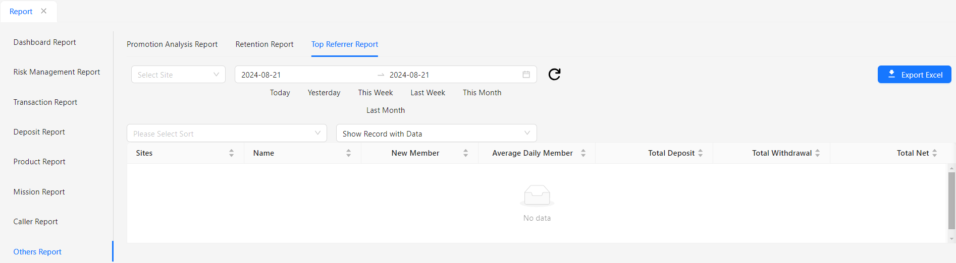 Top Referrer Report Image