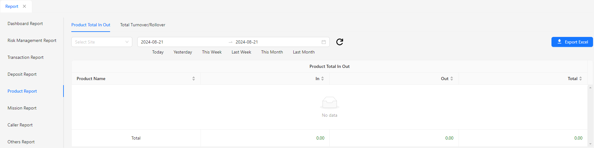 Product Total In Out Image
