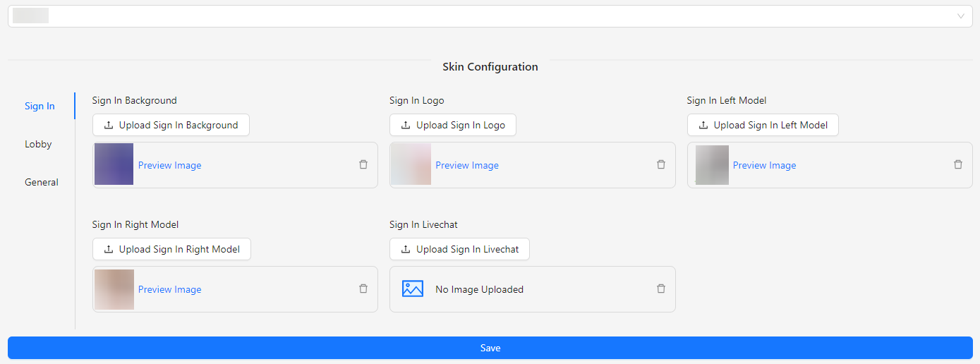 Skin Config Landscape With Selected Site Image