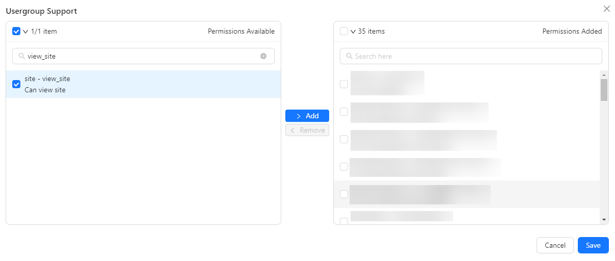 View / Change Permission Image